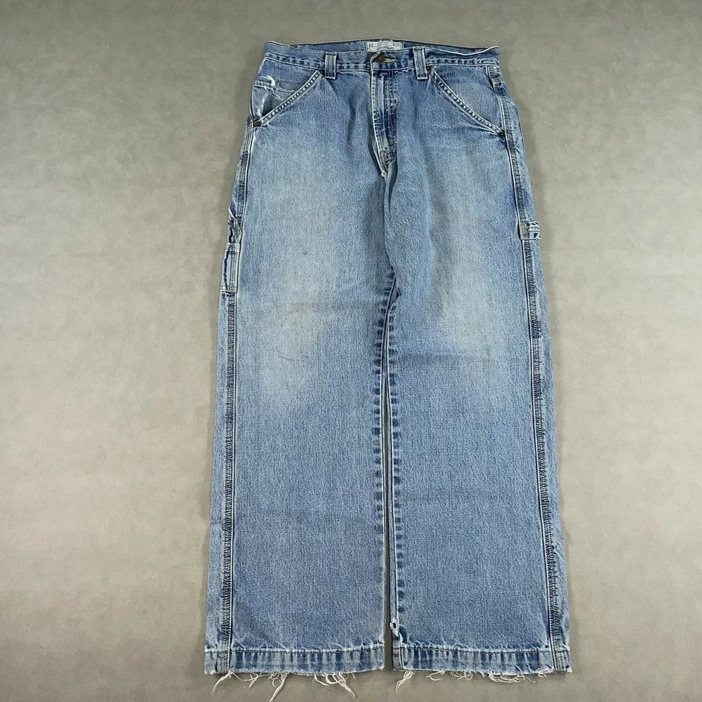 Vintage Levi's Carpenter Jeans Mens 30x30 Baggy Skater Distressed Thrashed Y2K